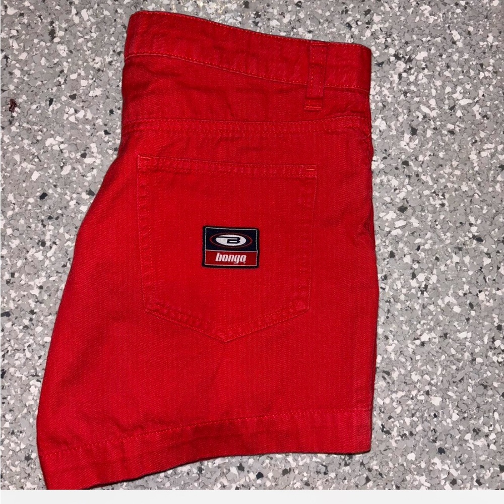 Vintage Bongo brand high-rise red shorts